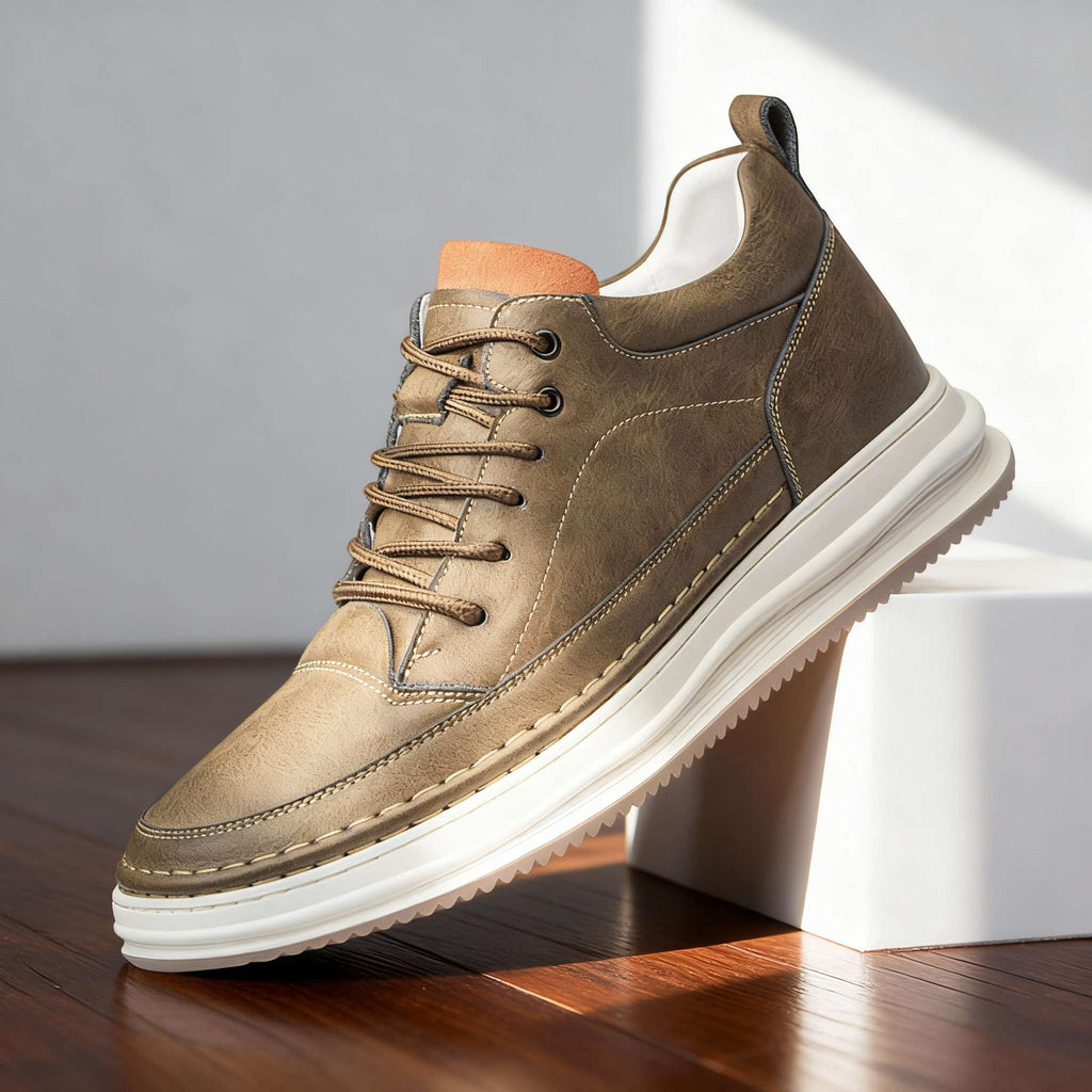 Robert Johnson Men's Textured Leather Sneakers