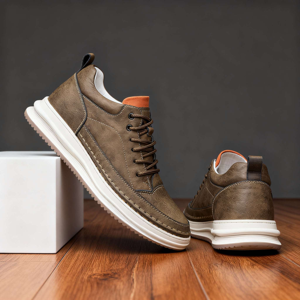 Robert Johnson Men's Textured Leather Sneakers