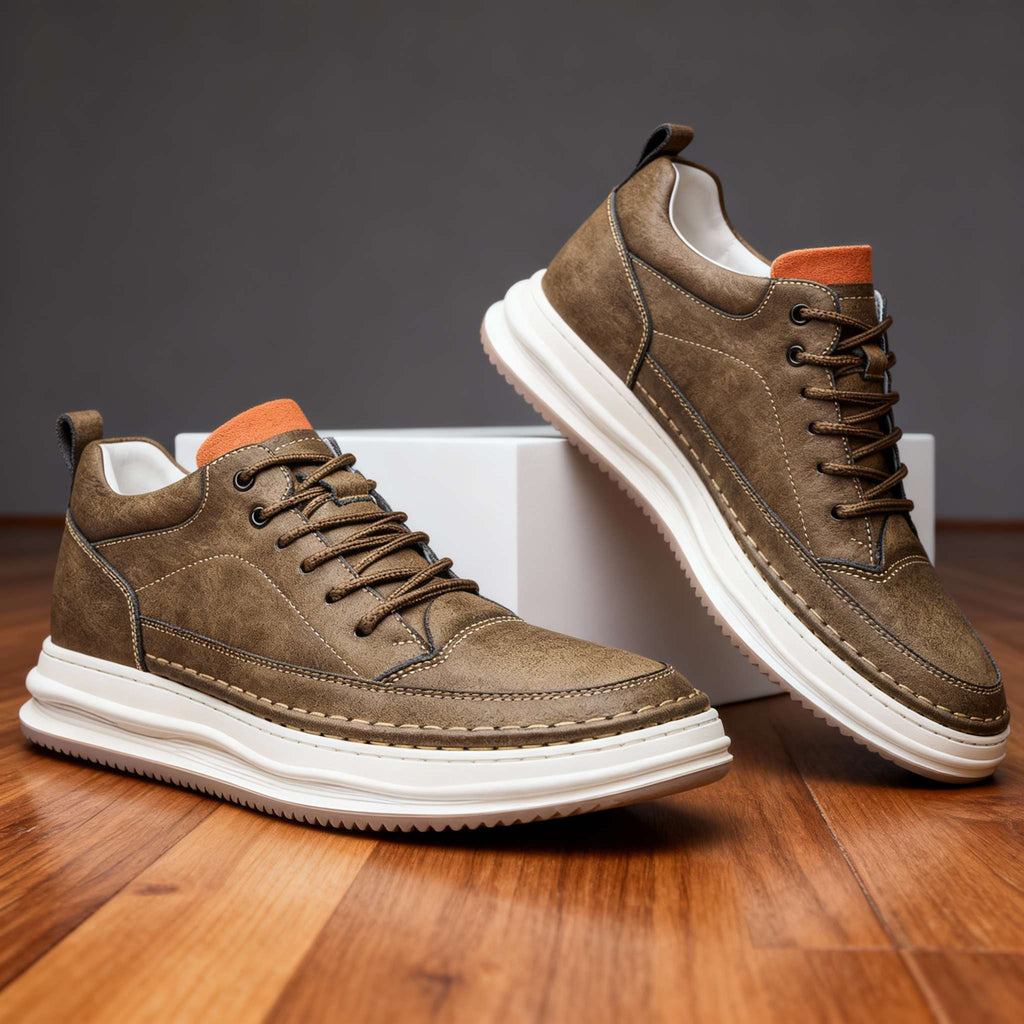 Robert Johnson Men's Textured Leather Sneakers
