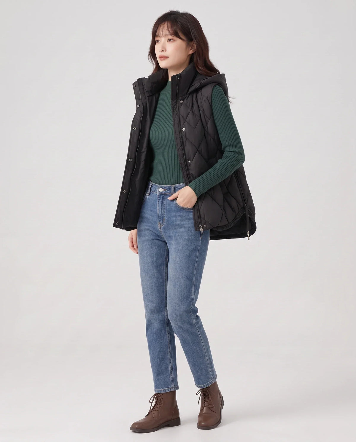 Quilted Hooded Puffer Gilet