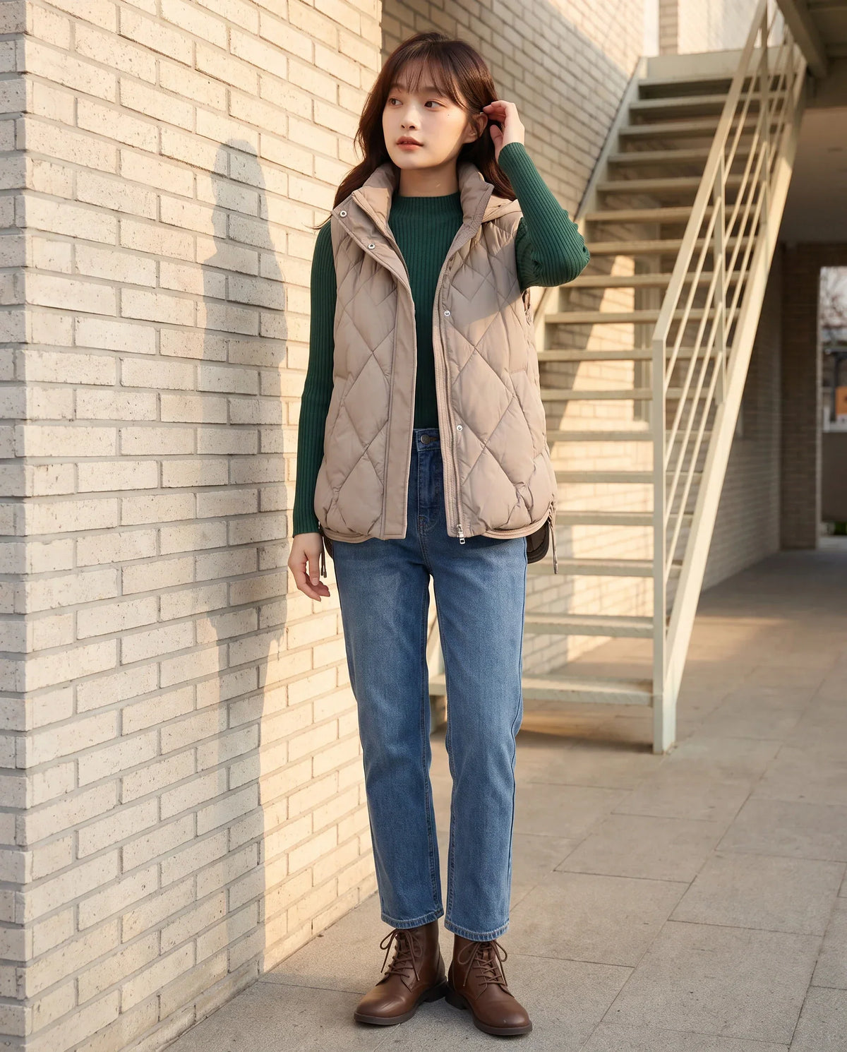 Quilted Hooded Puffer Gilet