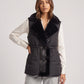 Puffer Gilet with Faux Fur Collar