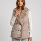 Puffer Gilet with Faux Fur Collar
