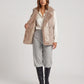 Puffer Gilet with Faux Fur Collar