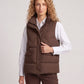 Short Quilted Puffer Gilet with Flap Pockets