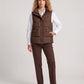 Short Quilted Puffer Gilet with Flap Pockets