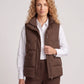 Short Quilted Puffer Gilet with Flap Pockets