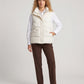 Short Quilted Puffer Gilet with Flap Pockets