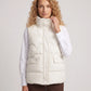 Short Quilted Puffer Gilet with Flap Pockets
