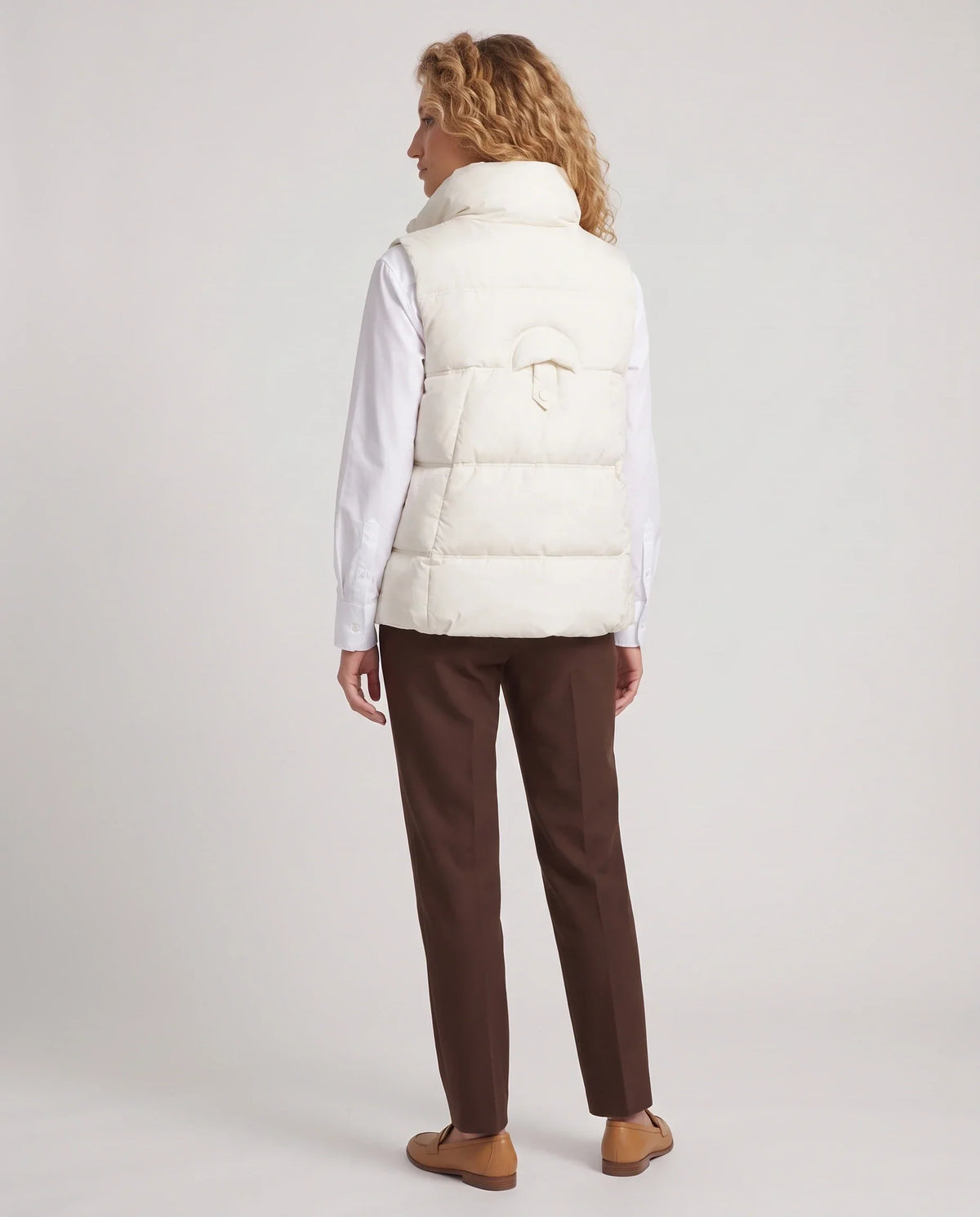 Short Quilted Puffer Gilet with Flap Pockets