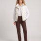 Short Quilted Puffer Gilet with Flap Pockets