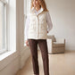 Short Quilted Puffer Gilet with Flap Pockets