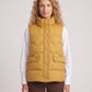 Short Quilted Puffer Gilet with Flap Pockets