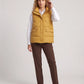 Short Quilted Puffer Gilet with Flap Pockets