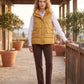 Short Quilted Puffer Gilet with Flap Pockets