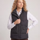 Short Quilted Puffer Gilet with Flap Pockets