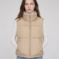 Cropped Quilted Puffer Gilet with Drawcord Hem