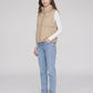 Cropped Quilted Puffer Gilet with Drawcord Hem