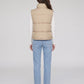 Cropped Quilted Puffer Gilet with Drawcord Hem