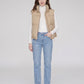 Cropped Quilted Puffer Gilet with Drawcord Hem