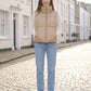 Cropped Quilted Puffer Gilet with Drawcord Hem
