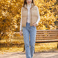 Cropped Quilted Puffer Gilet with Drawcord Hem