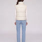 Cropped Quilted Puffer Gilet with Drawcord Hem