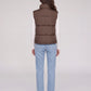 Cropped Quilted Puffer Gilet with Drawcord Hem