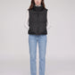 Cropped Quilted Puffer Gilet with Drawcord Hem