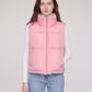 Cropped Quilted Puffer Gilet with Drawcord Hem