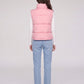 Cropped Quilted Puffer Gilet with Drawcord Hem