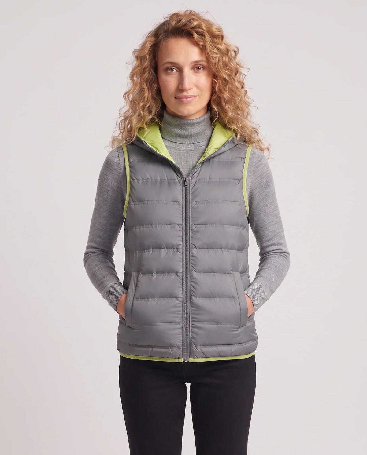 Lightweight Puffer Gilet with Contrast Lining