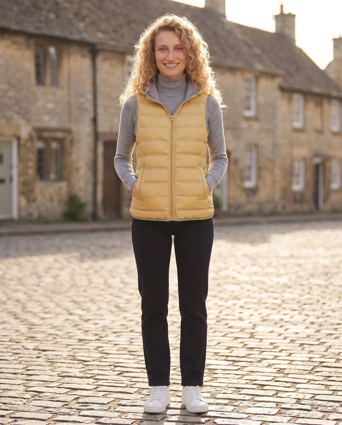 Lightweight Puffer Gilet with Contrast Lining