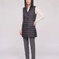 Long Sleeveless Quilted Hooded Gilet