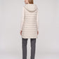 Long Sleeveless Quilted Hooded Gilet