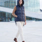 Quilted Puffer Gilet with Hood and Large Pockets