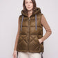 Quilted Puffer Gilet with Hood and Large Pockets