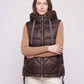 Quilted Puffer Gilet with Hood and Large Pockets