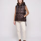 Quilted Puffer Gilet with Hood and Large Pockets