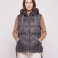 Quilted Puffer Gilet with Hood and Large Pockets