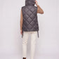 Quilted Puffer Gilet with Hood and Large Pockets