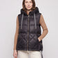 Quilted Puffer Gilet with Hood and Large Pockets