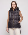 Quilted Puffer Gilet with Hood and Large Pockets