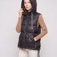 Quilted Puffer Gilet with Hood and Large Pockets