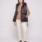Quilted Puffer Gilet with Hood and Large Pockets
