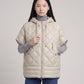 Quilted Cape Gilet with Hood and Gold Poppers