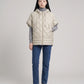 Quilted Cape Gilet with Hood and Gold Poppers