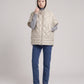 Quilted Cape Gilet with Hood and Gold Poppers