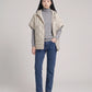 Quilted Cape Gilet with Hood and Gold Poppers