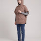 Quilted Cape Gilet with Hood and Gold Poppers